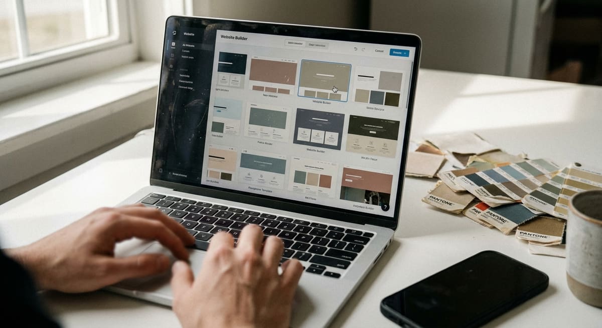 Écran affichant plusieurs modèles de site vitrine gratuit sans code à comparer