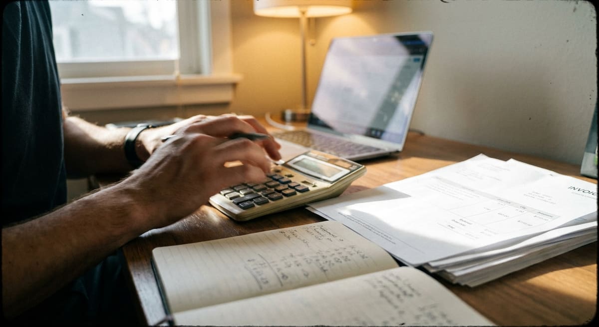 Calcul du budget pour créer un site web avec factures et calculatrice