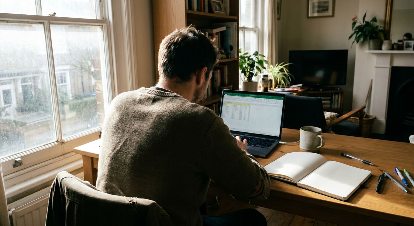 Bureau avec calendrier éditorial et stratégie de contenu site web planifiée sur écran