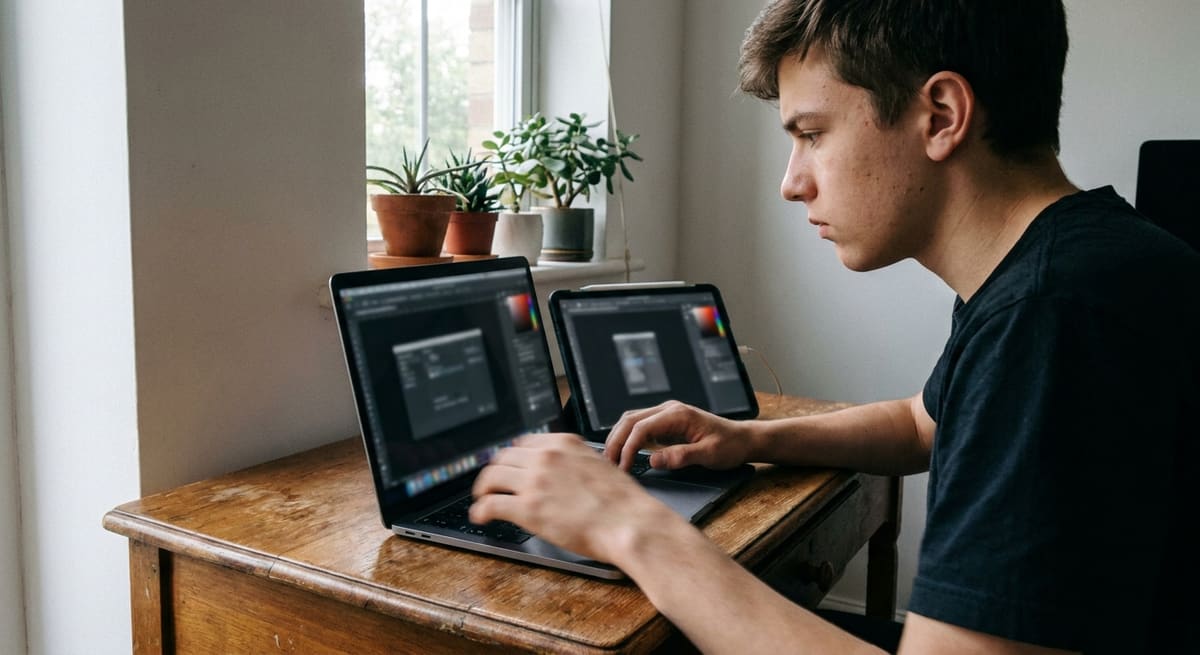 Comparaison d'outils de funnel marketing sur deux écrans